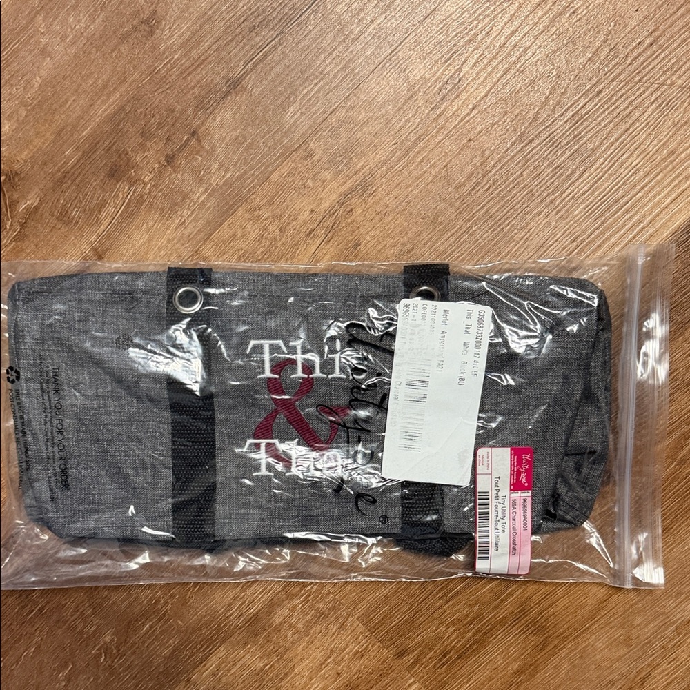 Thirty-One Gray tiny utility tote